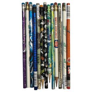 Vintage 80s and 90s Printed Pencils Sports, Holographic, Money, Holiday etc.